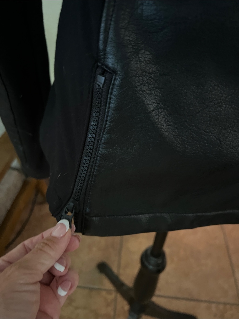 blanc noir Black Jacket with Contrast Interior - Picture 9 of 16